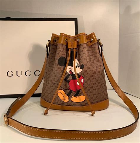 gucci mickey mouse bag black|gucci mickey mouse bucket bag.